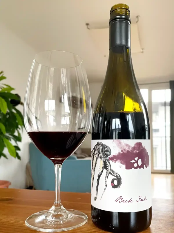 Judith Beck Beck Ink 2021 bottle and glass