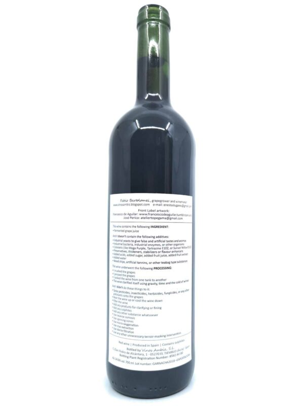 Vinos Ambiz Garnacha 2018 Rückenetikett