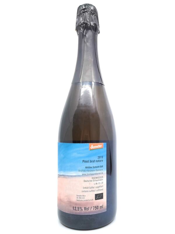 Bianka und Daiel Schmitt Pinot Sekt 2018 Rückenetikett