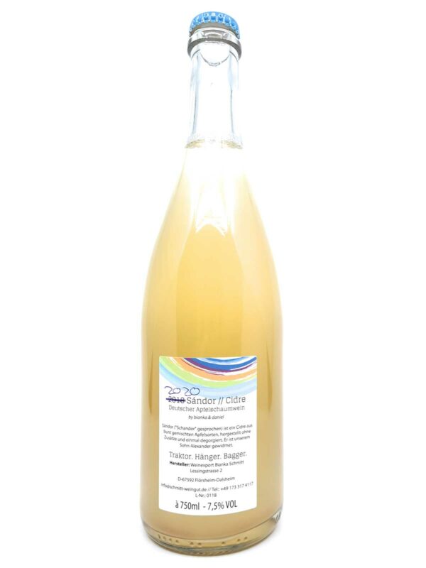Bianka und Daniel Schmitt Sandor Cidre back label