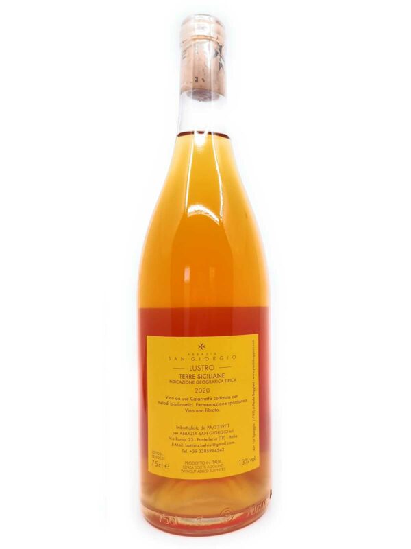 Abbazia San Giorgio Lustro back label