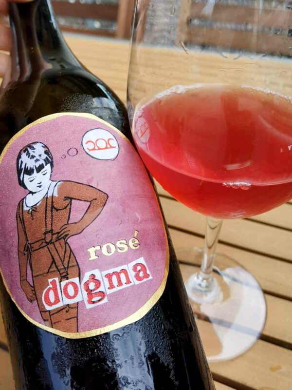 Pittnauer Rosé Dogma 2021 bottle and glass