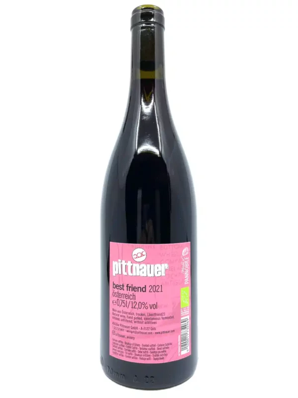 Pittnauer Best Friend 2021 back label